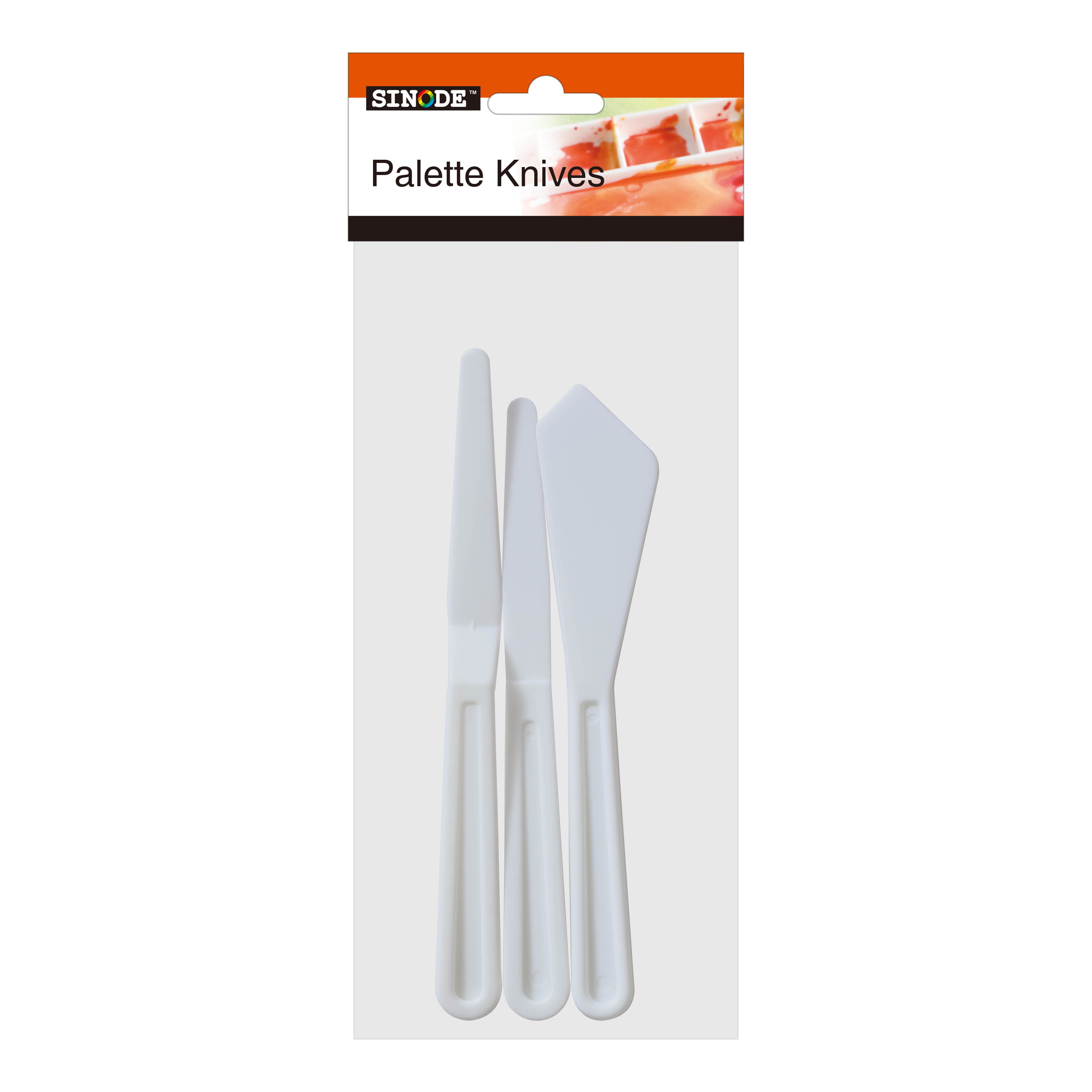 3 Piece Plastic Palette Knife Set