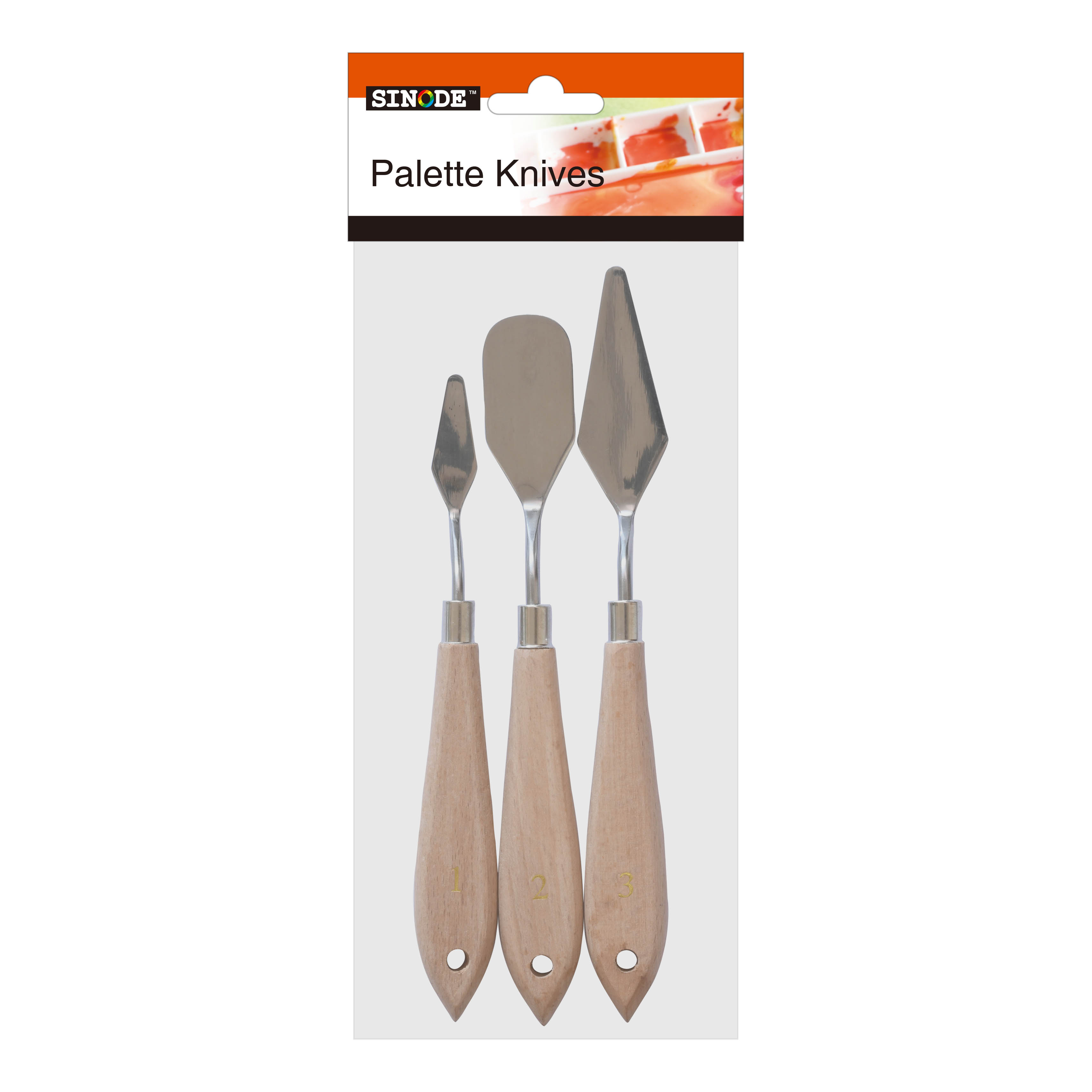 3 Piece Artist Stainless Steel Palette Knife Set