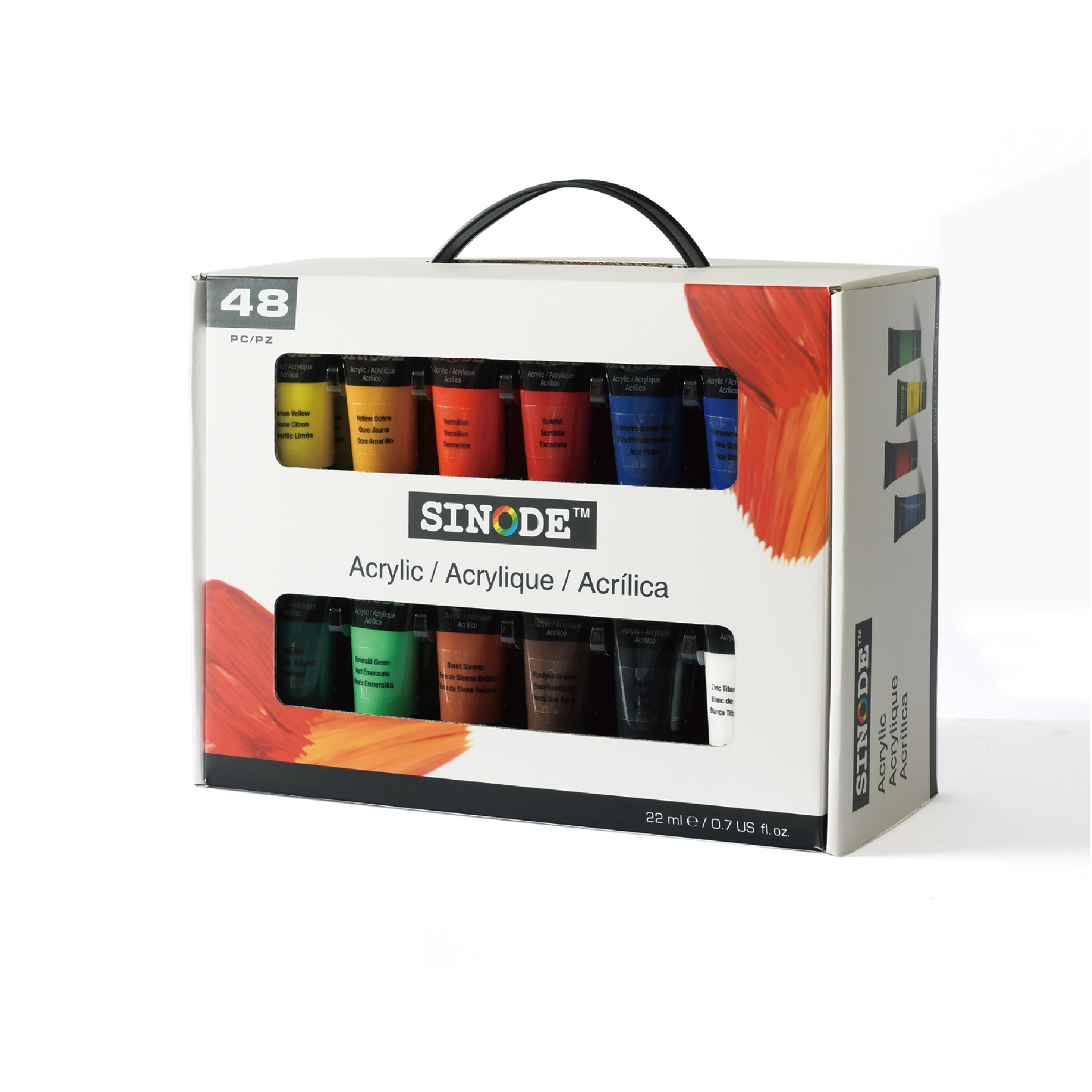 48pc 22ml acrylic paint color box set-J0214043