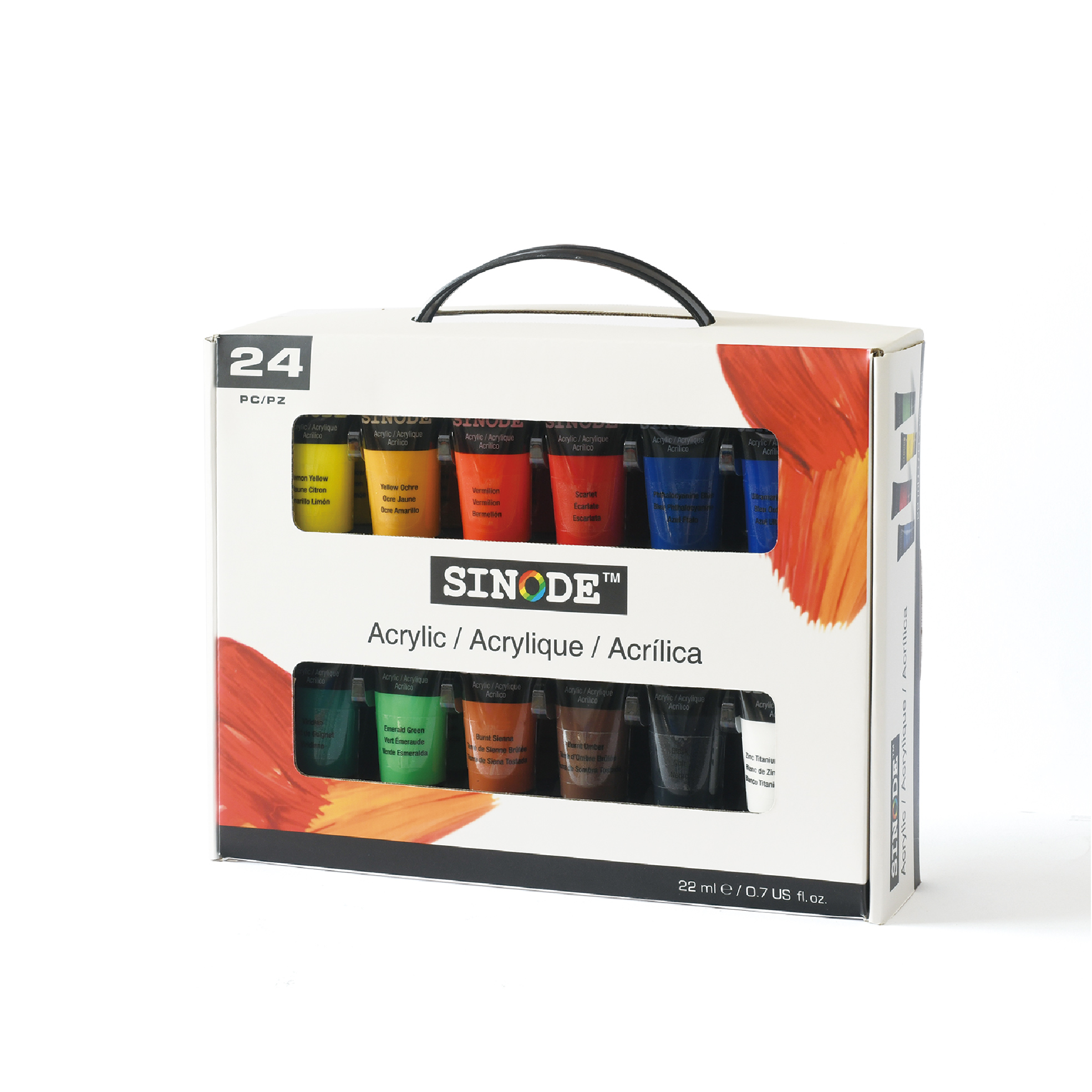 24pc 22ml acrylic paint color box set-J0214041
