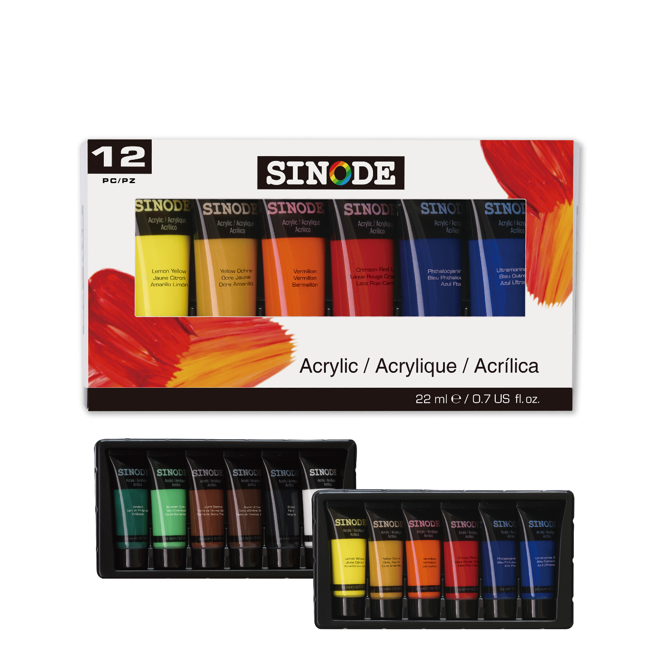 Acrylic Paint Set - 12 x 22ml -J0214013