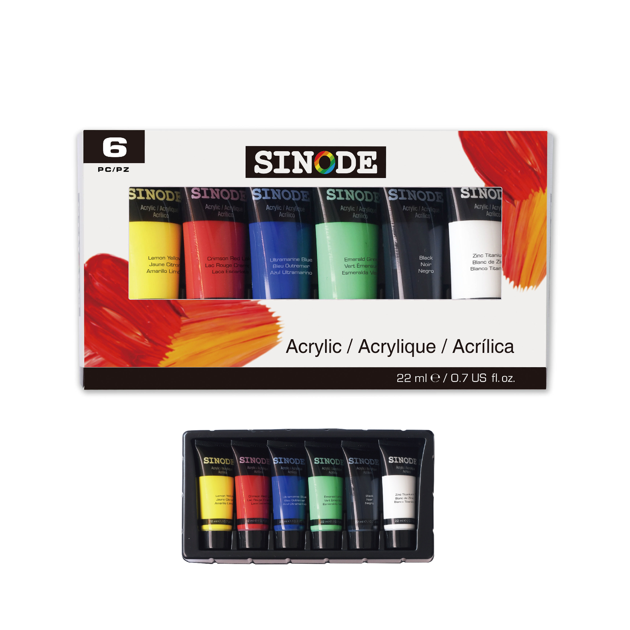 Acrylic Paint Set - 6 x 22ml-J0214012