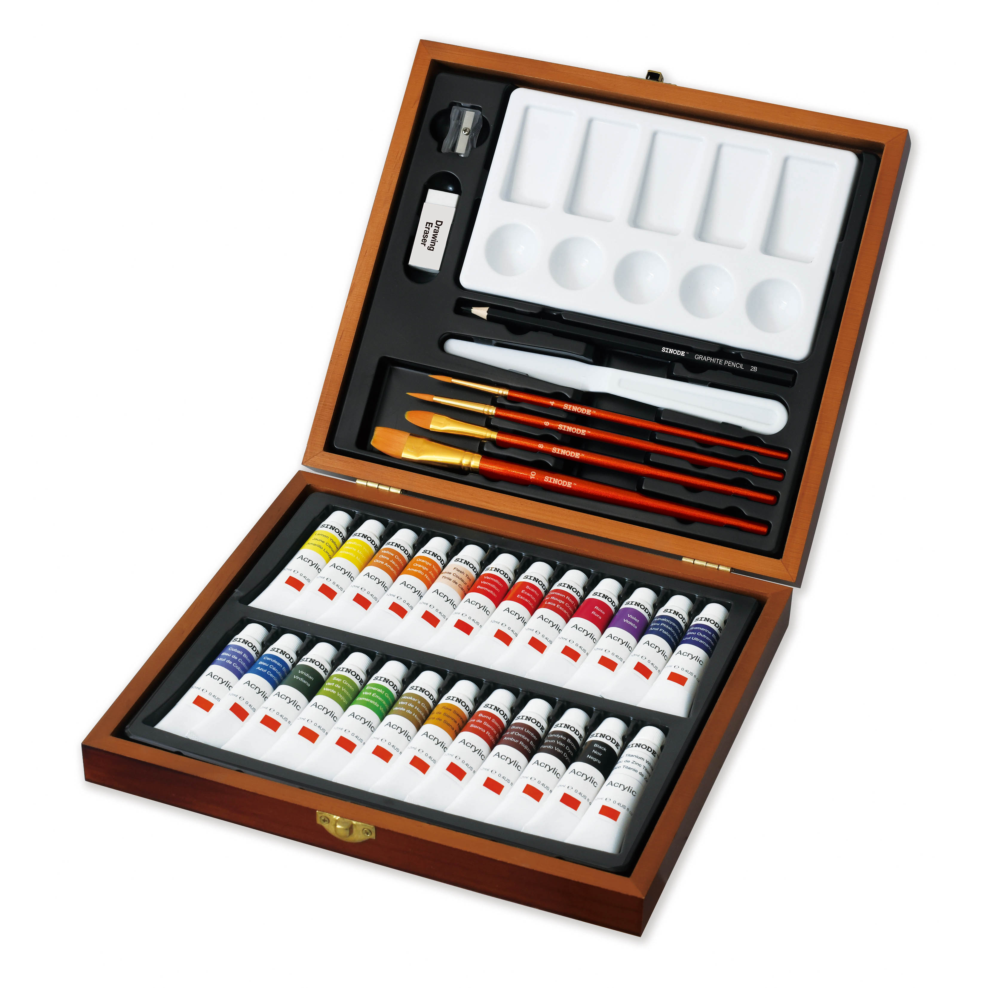 Wooden Box Acrylic Art Set SINODE