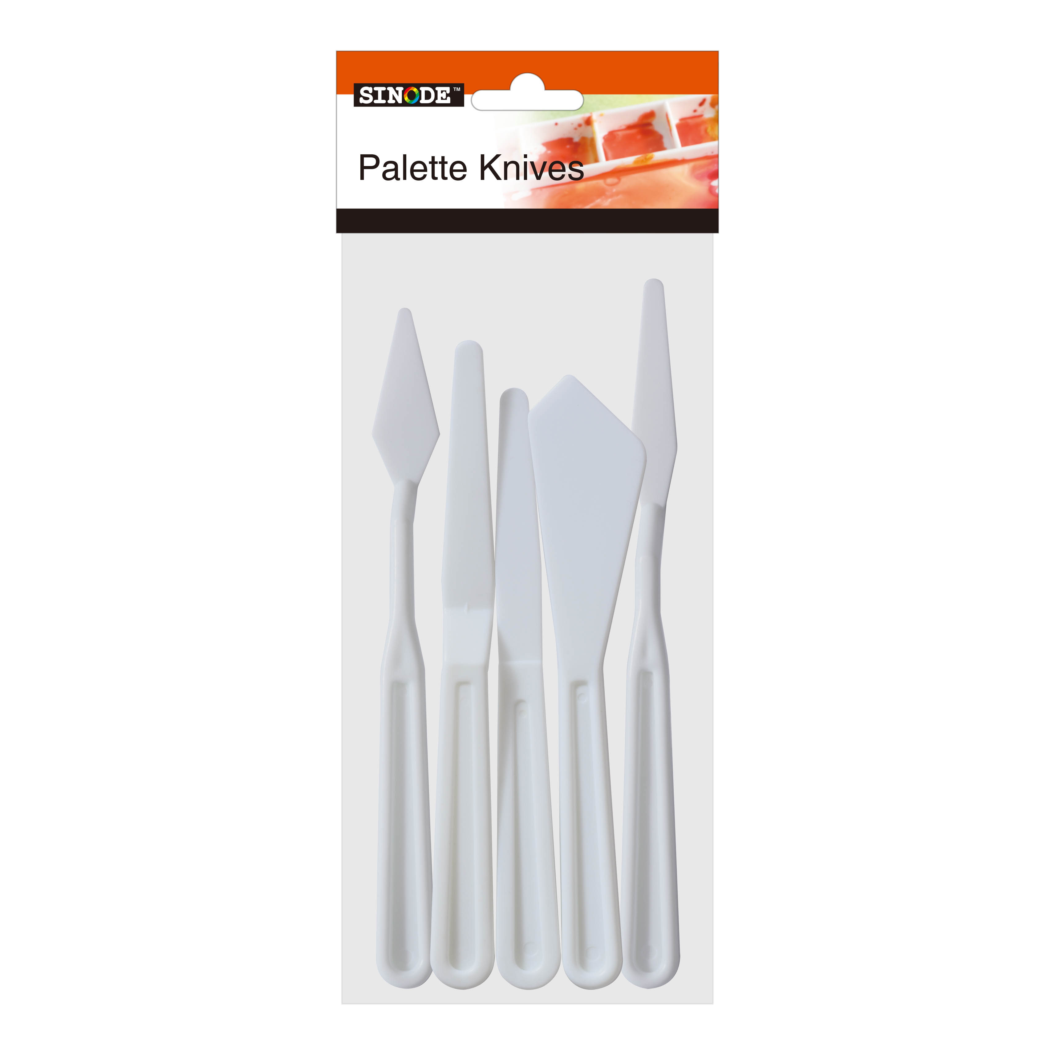 5 Piece Plastic Palette Knife Set SINODE