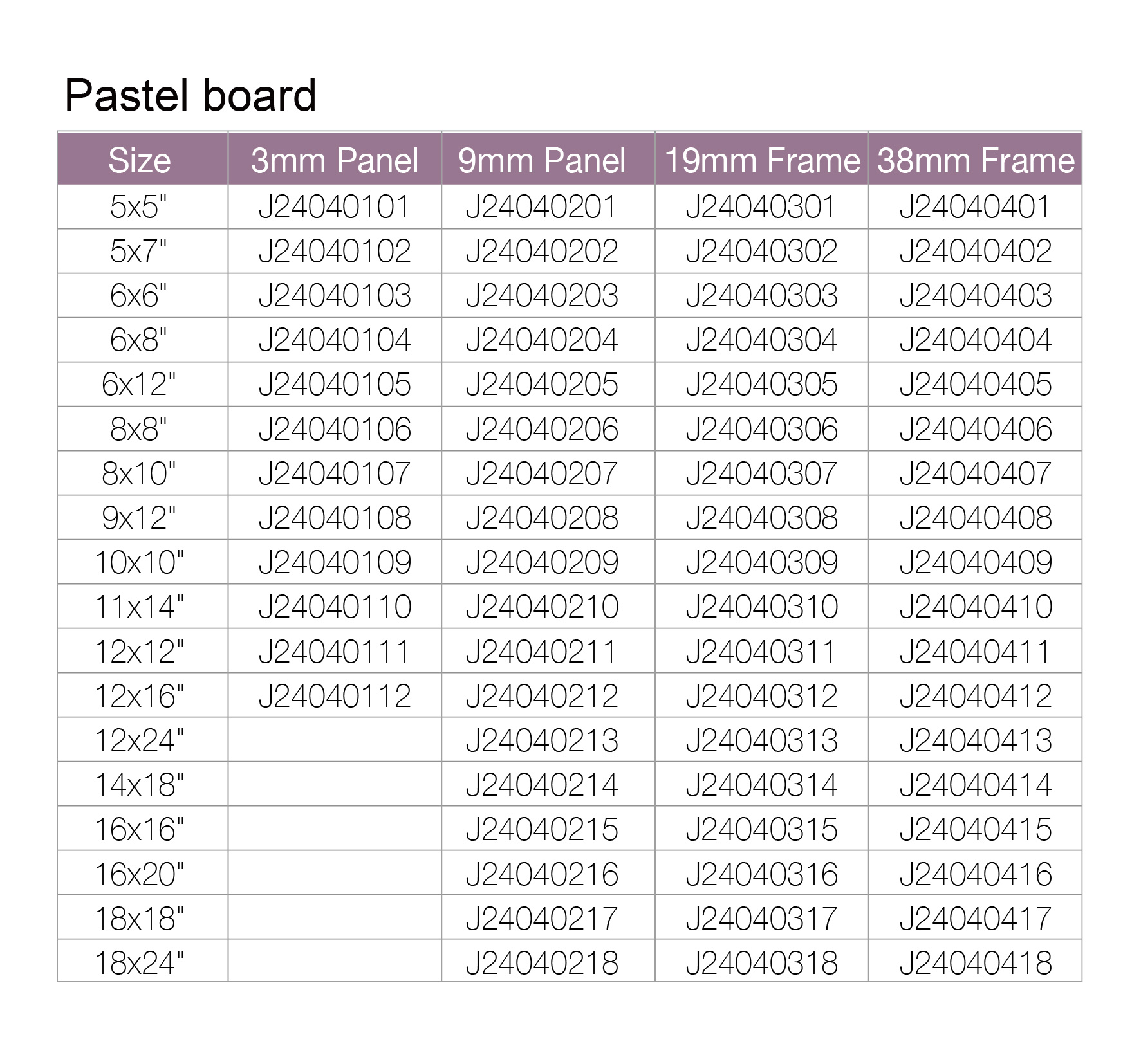Pastel Board 9x12 Inch (J2404108) SINODE