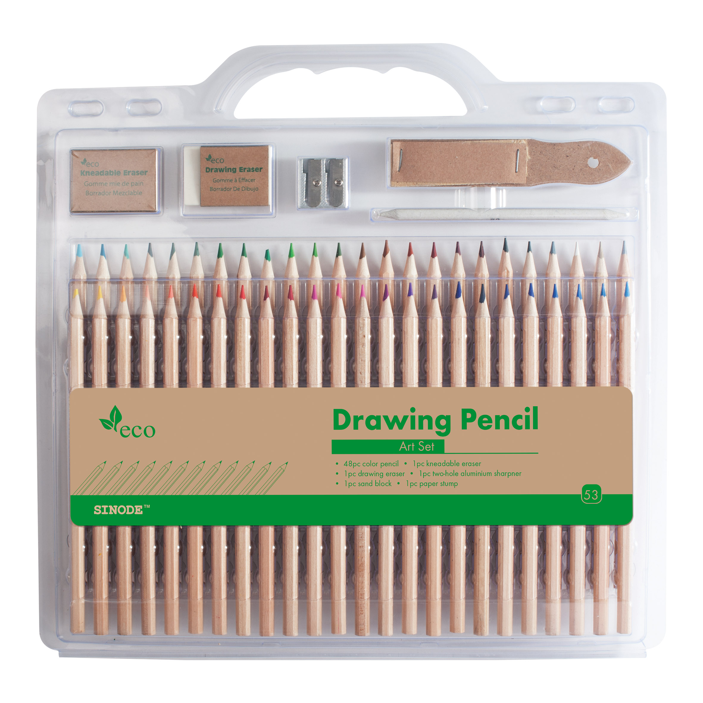 Pencil Clamshell Set - 48pc color pencil -J0547032