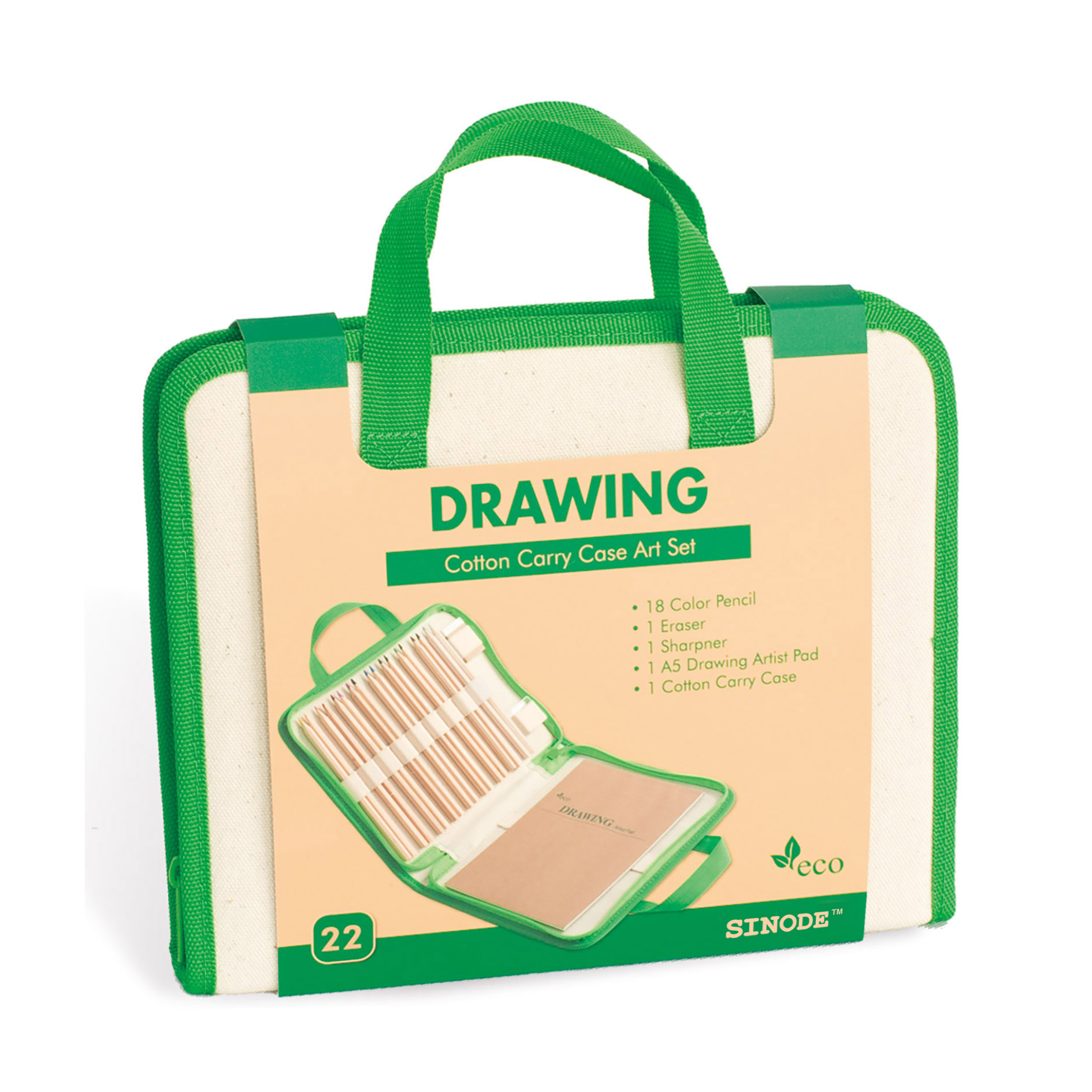 Cotton Carry Case Drawing Art Set -J0161012