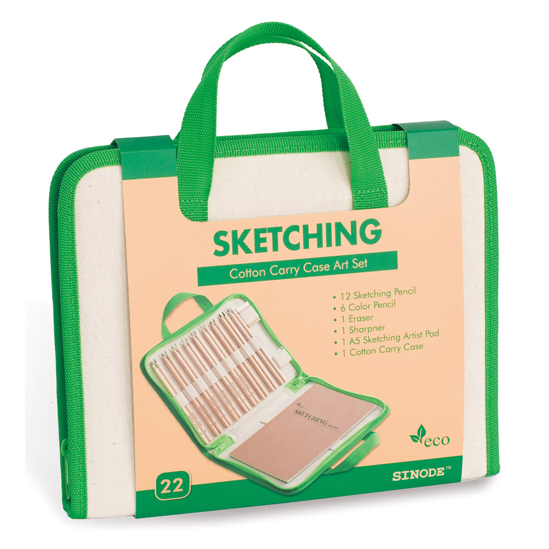 Cotton Carry Case Sketching Art Set -J0161011