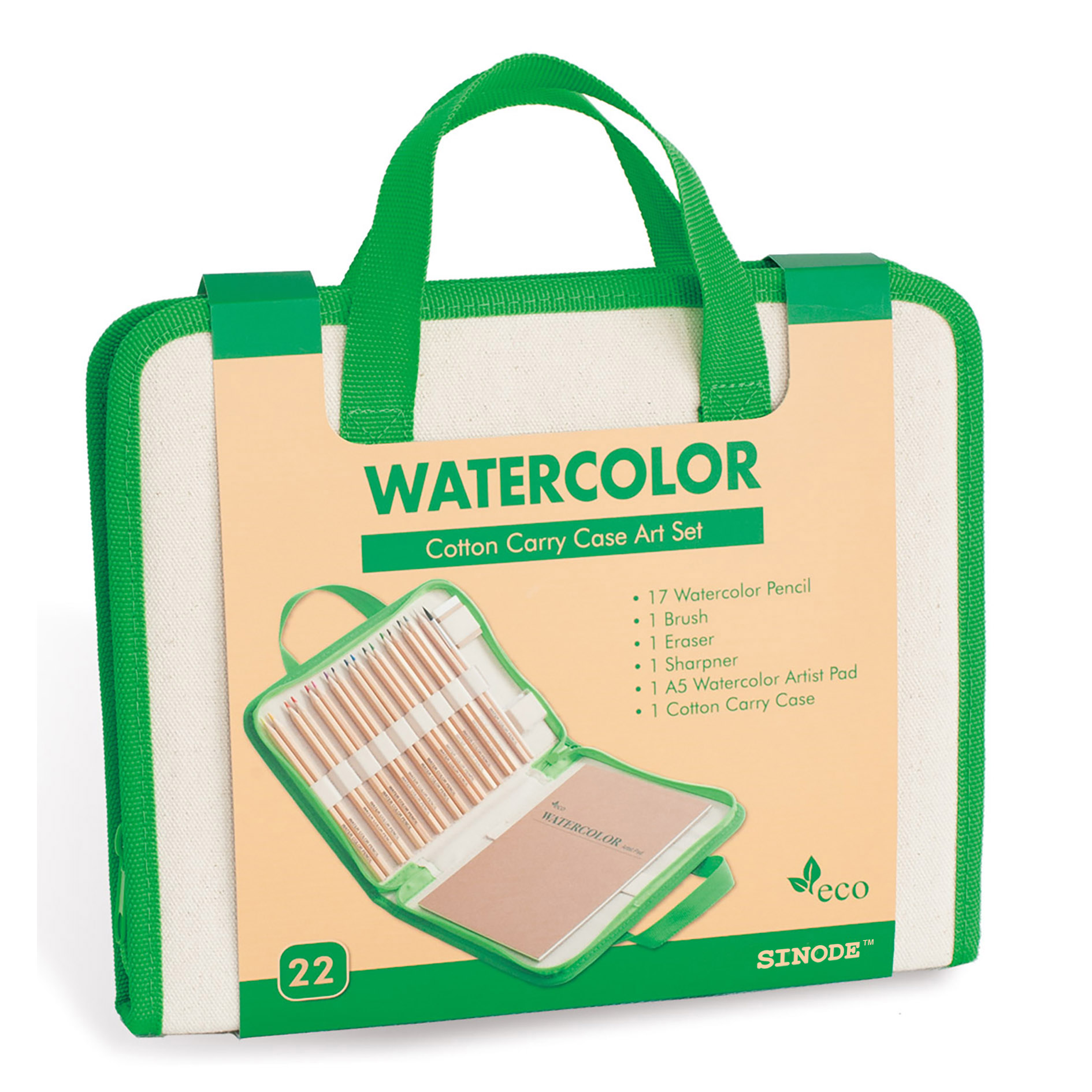 Cotton Carry Case Watercolor Art Set-J0161013