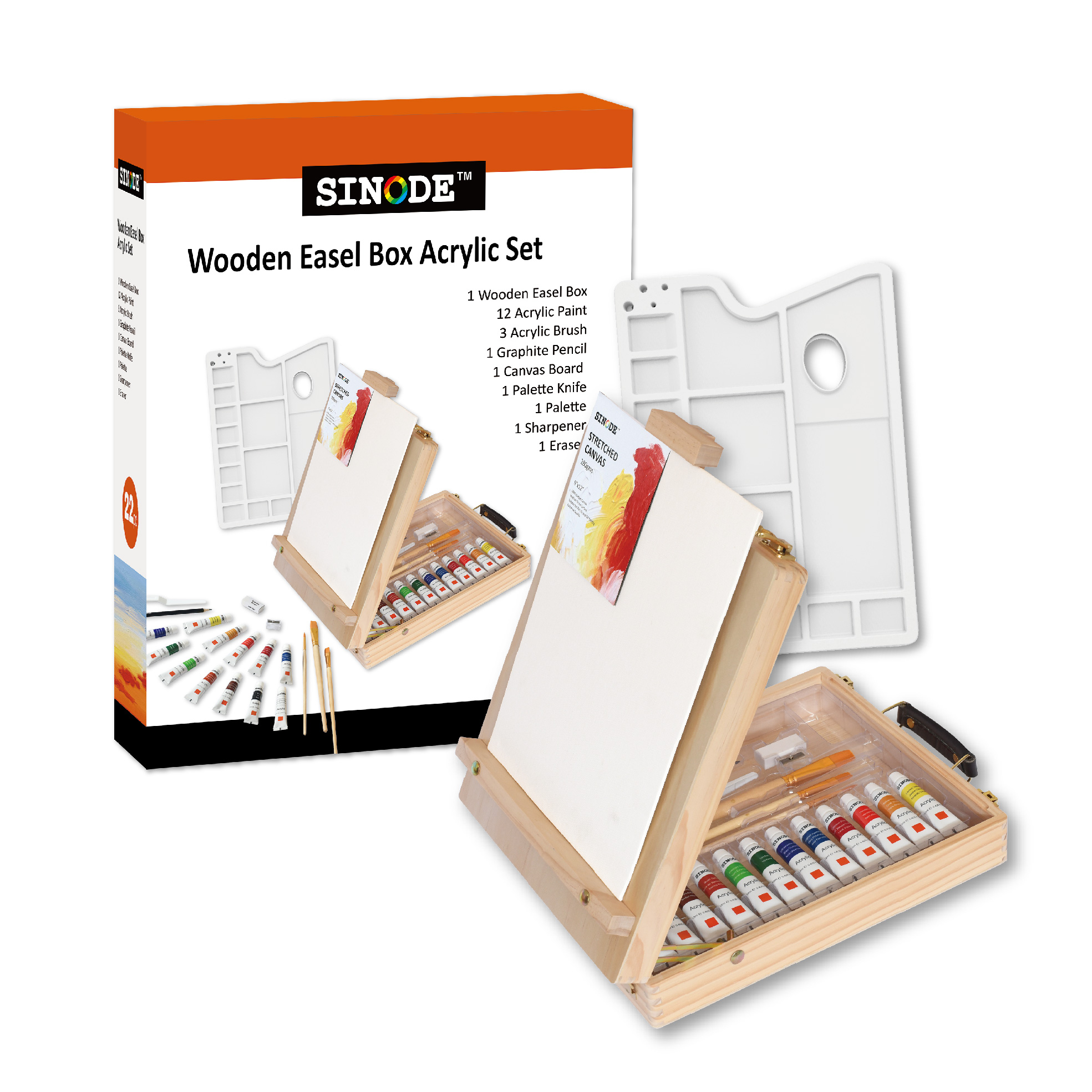 Table Easel Box Acrylic Art Set-J0137011